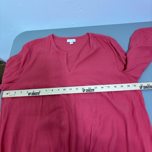 J.Jill Women's Large Blouse Long Sleeve Tie Front Lightweight Spring - Picture 6 of 10